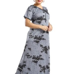 Vaishno Mata womens printed nighty – nightdress-maxi