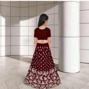 Vaishno Mata Maroon doll girls lehenga choli