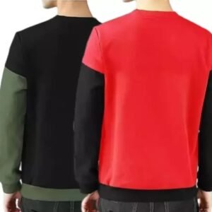 Vaishno Mata Men’s Trendy Casual Wear Half Sleeve Solid Round Neck Printed Cotton Blend Combo T-Shirts (Pack of 2)