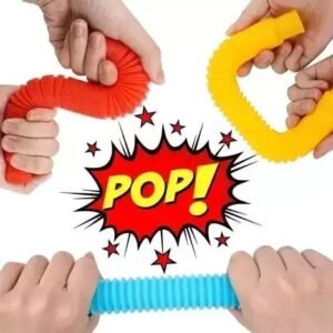 Vaishno Mata Pop Tube Toy for Kid Fidget Sensory Early Education Toy for Kid Stress Anxiety Relief Bandable Stiming Toys (6 Piece)
